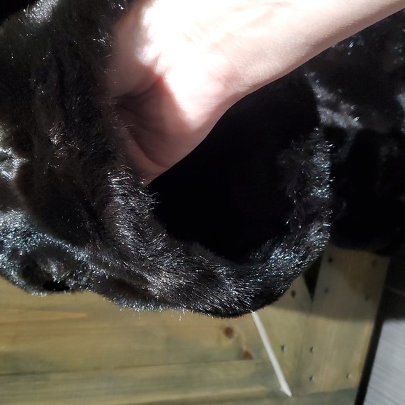 VINTAGE TISSAVEL OF FRANCE BROWN VEGAN FAUX FUR SHORT COAT FRENCH FRANCE MOBWIFR - Picture 2 of 11